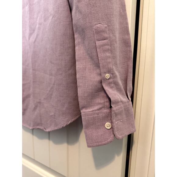 Purple Button Up Long Sleeve Zara Slim Fit Size Small - Picture 6 of 11
